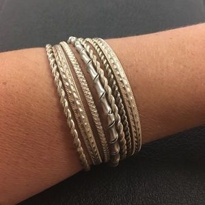Silver & Gold Bangle bracelets